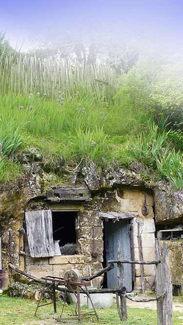 Habitat troglodyte de paysans tourangeaux à la Vallée Troglodytique des Goupillières